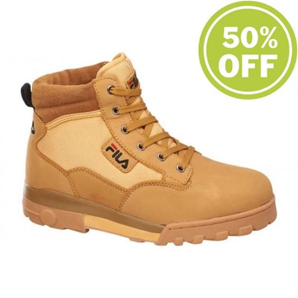 Fila Grunge Mid Chipmunk Laced Men's Boots - Goldenrod,NZ 370-58691